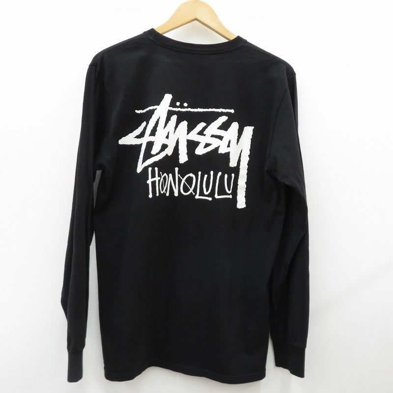 STUSSY | ステューシー HONOLULU L/S TEE 長袖Ｔシャツ ブラック サイズ：M【瀬戸大橋店】