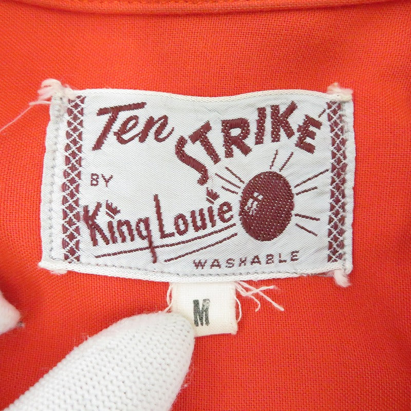 King Louie | キングルイ Ten STRIKEﾀｸﾞ その他トップス ボーリングシャツ オレンジ サイズ：M【瀬戸大橋店】