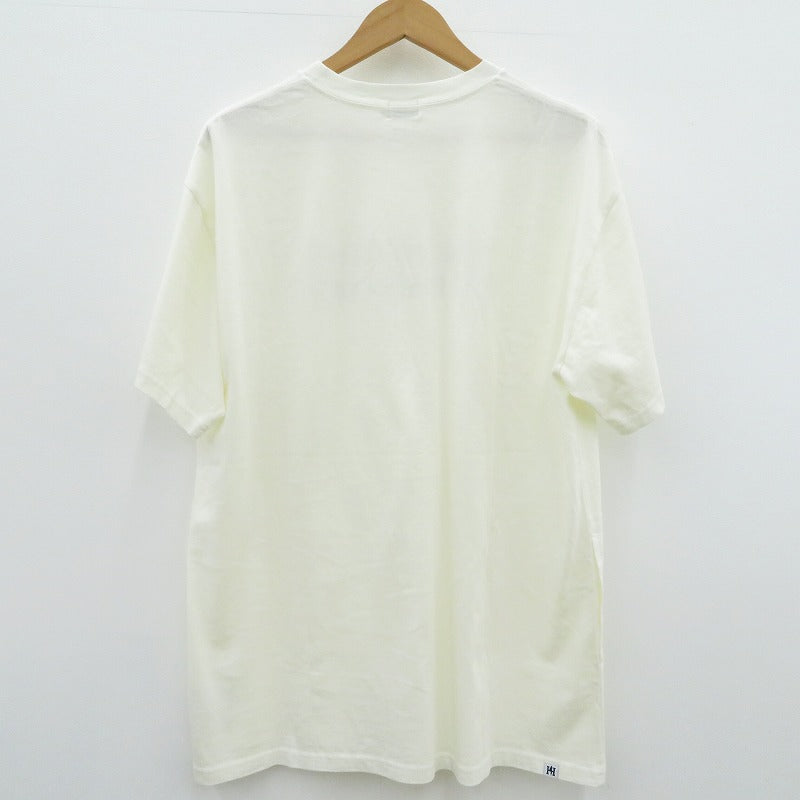 HYSTERIC GLAMOUR | ヒステリックグラマー You Genius Me Bastard/オーバーサイズポケットTee 半袖Ｔシャツ 02181CT04 ホワイト サイズ：L【瀬戸大橋店】