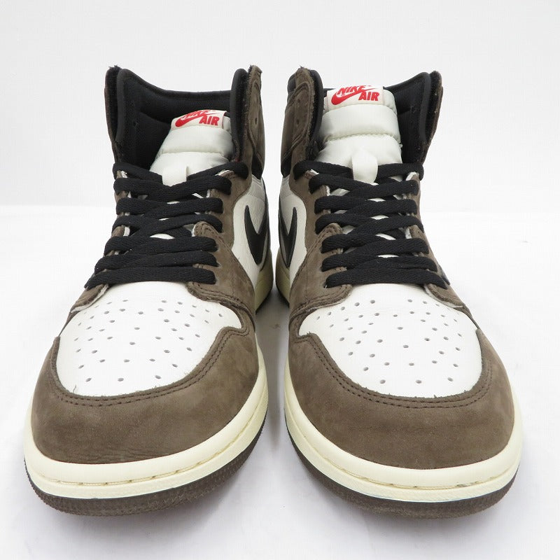 NIKE | ナイキ Travis Scott×AJ1 Retro High OG TS SP スニーカー CD4487-100 エアジョーダン ブラウン 29cm【瀬戸大橋店】