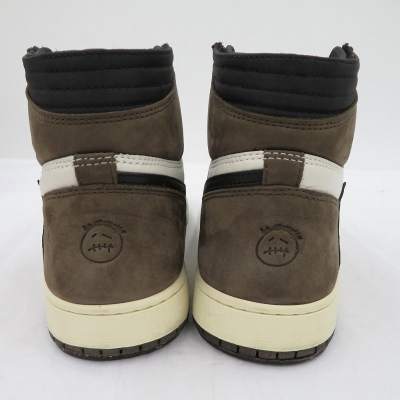 NIKE | ナイキ Travis Scott×AJ1 Retro High OG TS SP スニーカー CD4487-100 エアジョーダン ブラウン 29cm【瀬戸大橋店】