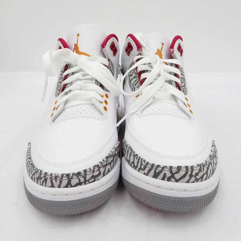 NIKE | ナイキ Air Jordan 3 'Cardinal Red' スニーカー CT8532-126 エアジョーダン ホワイト 26cm【瀬戸大橋店】