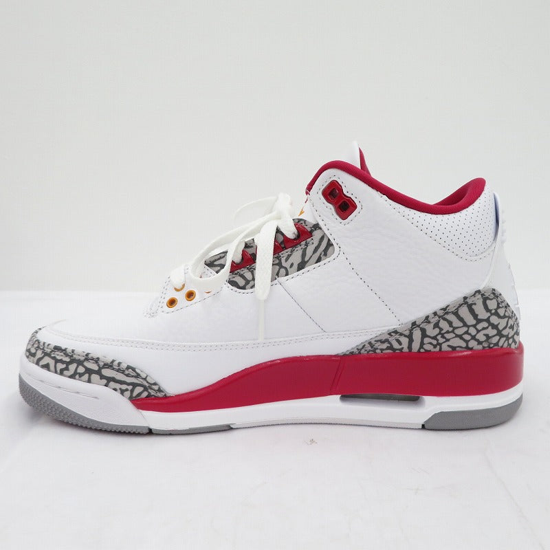 NIKE | ナイキ Air Jordan 3 'Cardinal Red' スニーカー CT8532-126 エアジョーダン ホワイト 26cm【瀬戸大橋店】