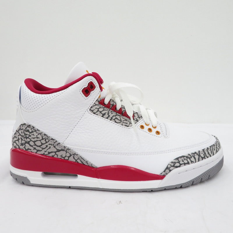 NIKE | ナイキ Air Jordan 3 'Cardinal Red' スニーカー CT8532-126 エアジョーダン ホワイト 26cm【瀬戸大橋店】