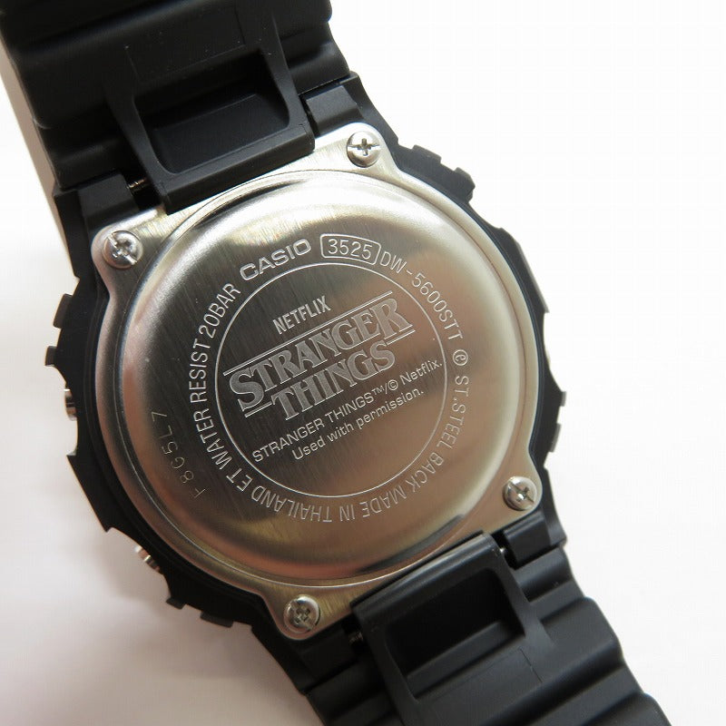 G-SHOCK | ジーショック ×Stranger Things 腕時計 DW-5600STT-1JR ブラック【瀬戸大橋店】