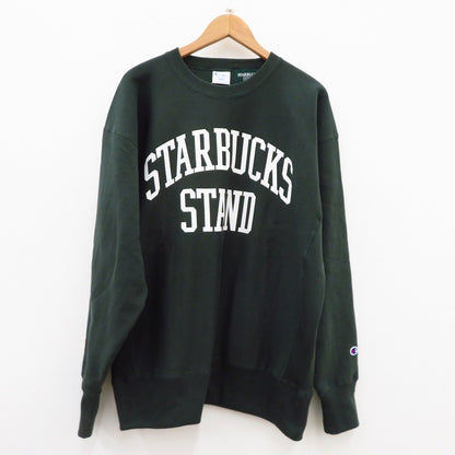 Champion | チャンピオン STARBUCKS STAND by BEAMS スウェット グリーン サイズ：L【瀬戸大橋店】