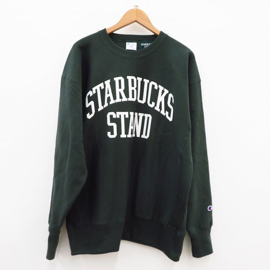 Champion | チャンピオン STARBUCKS STAND by BEAMS スウェット グリーン サイズ：L【瀬戸大橋店】