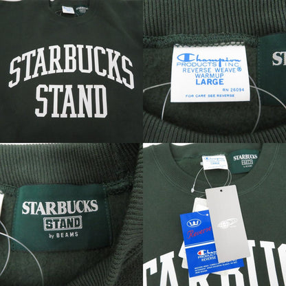 Champion | チャンピオン STARBUCKS STAND by BEAMS スウェット グリーン サイズ：L【瀬戸大橋店】