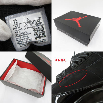 NIKE | ナイキ Air Jordan 3 Retro 'Black Cat' (2025) スニーカー CT8532-001 エアジョーダン ブラック 26.5cm【瀬戸大橋店】