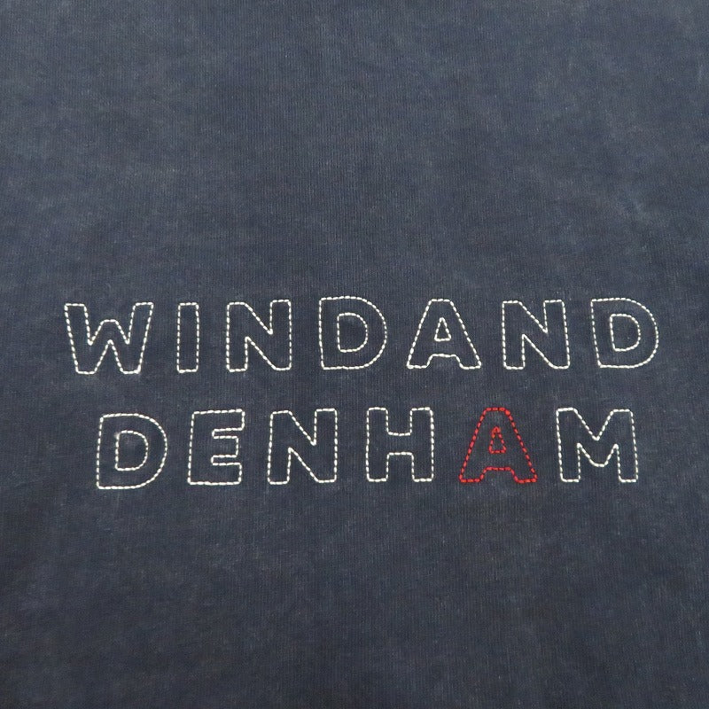 WIND AND SEA | ウィンダンシーウインダンシー ×DENHAM STRIPE PACHWORK SCISSORS TEE 半袖Ｔシャツ WDS-C-DHM-26-Q4-CS-05 ネイビー サイズ：XL【瀬戸大橋店】