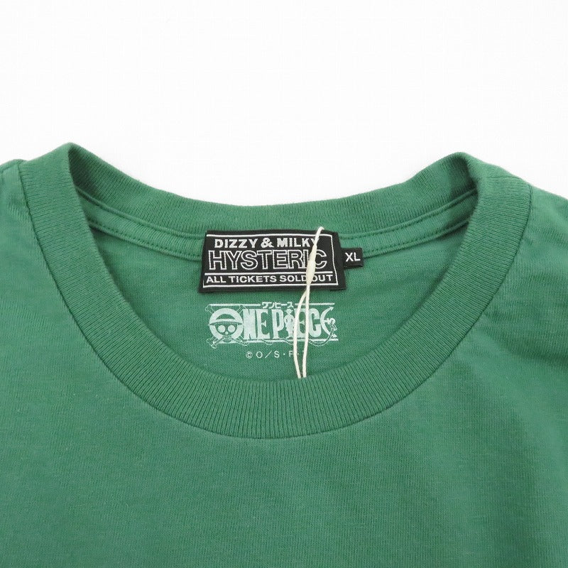 HYSTERIC GLAMOUR | ヒステリックグラマー ×ONE PIECE/NAMI FLYING V Tシャツ 半袖Ｔシャツ 02253CT15 グリーン サイズ：XL【瀬戸大橋店】