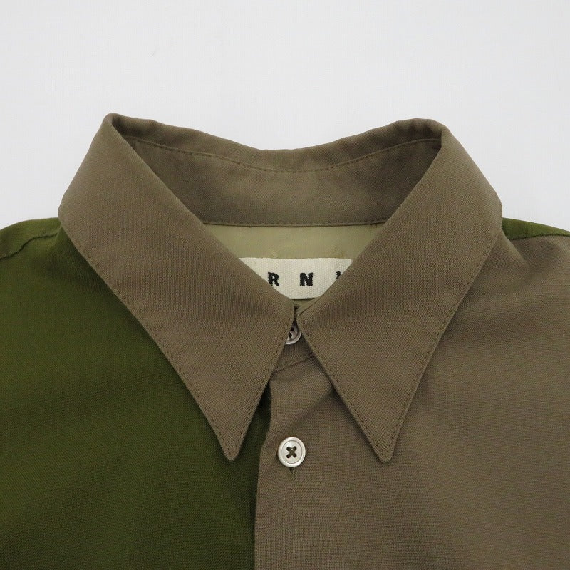MARNI | マルニ TROPICAL WOOL SHIRT 長袖シャツ CUMU0061QU ベージュ サイズ：48【瀬戸大橋店】