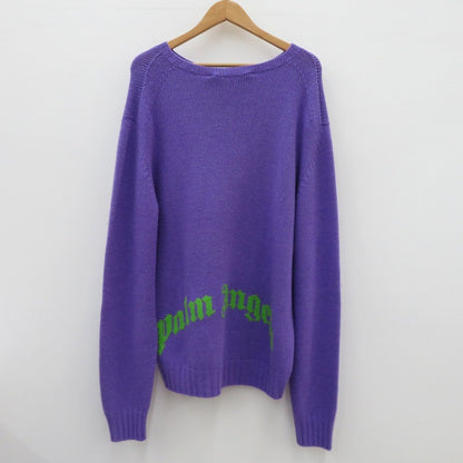 Palm Angels | パームエンジェルス ニット PMHE027F24KNI001 パープル サイズ：XL【瀬戸大橋店】