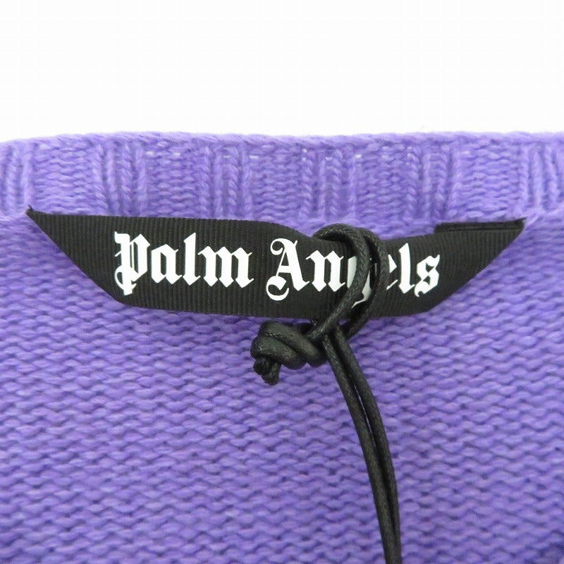 Palm Angels | パームエンジェルス ニット PMHE027F24KNI001 パープル サイズ：XL【瀬戸大橋店】