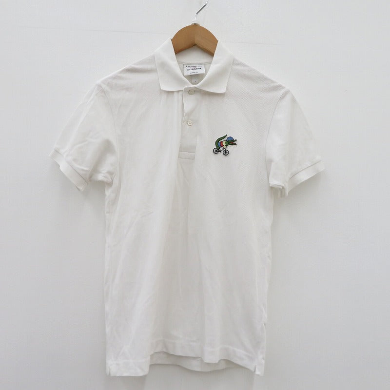 LACOSTE | ラコステ ×Netflix ポロシャツ/SEXEDUCATION ポロシャツ PH7057 ホワイト サイズ：2【瀬戸大橋店】
