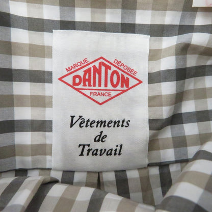 Danton | ダントン コットン ポプリン チェック ワークシャツ 半袖シャツ DT-B0049 CPP グレー サイズ：38【瀬戸大橋店】