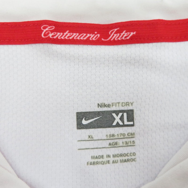 NIKE | ナイキ インテル 100周年 アウェイ 半袖シャツ ゲームシャツ ホワイト サイズ：XL【瀬戸大橋店】