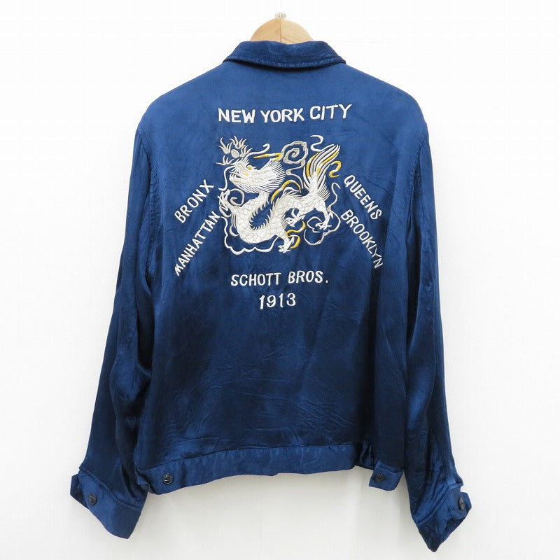 schott | ショット SOUVENIR JACKET スーベニアジャケット 3172007 ネイビー サイズ：L【瀬戸大橋店】