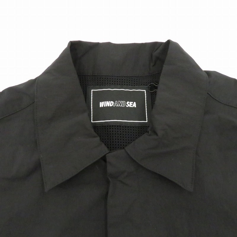 WIND AND SEA | ウィンダンシーウインダンシー Wind Wave Tech Field Shirt 半袖シャツ WDS-O-FCT-24-Q4-SH-01 ブラック サイズ：M【瀬戸大橋店】