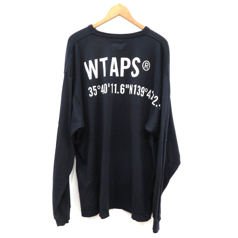 W)TAPS | ダブルタップス GPS / LS /COTTON 長袖Ｔシャツ 212ATDT-CSM23 ネイビー サイズ：3【瀬戸大橋店】
