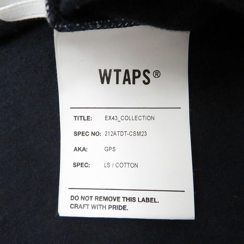 W)TAPS | ダブルタップス GPS / LS /COTTON 長袖Ｔシャツ 212ATDT-CSM23 ネイビー サイズ：3【瀬戸大橋店】