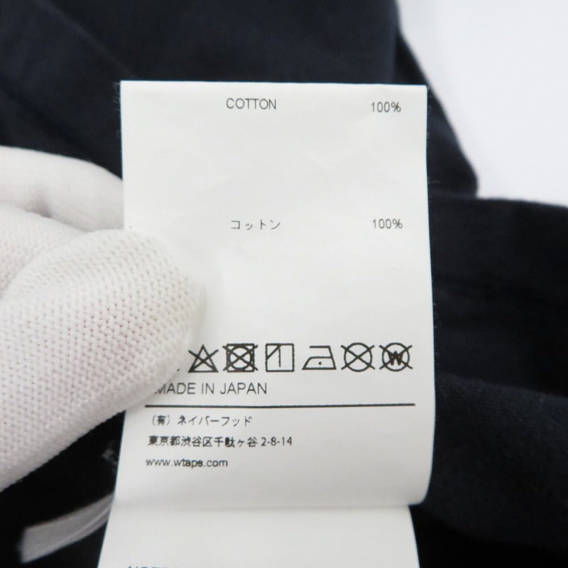 W)TAPS | ダブルタップス GPS / LS /COTTON 長袖Ｔシャツ 212ATDT-CSM23 ネイビー サイズ：3【瀬戸大橋店】