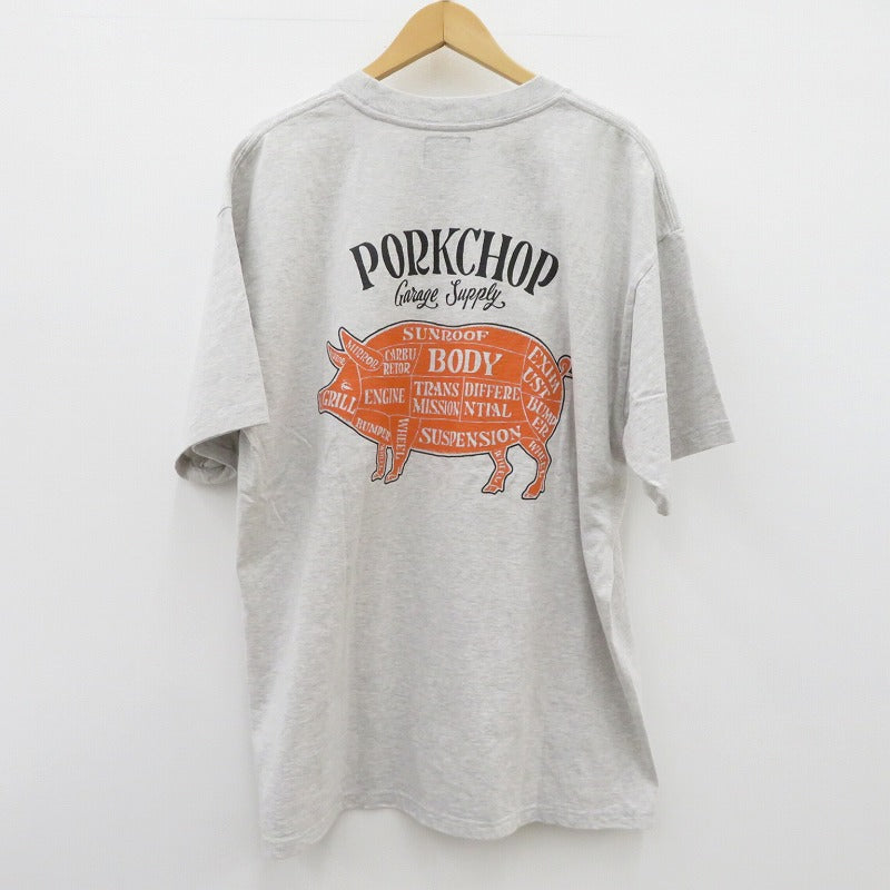 PORK CHOP | ポークチョップ 半袖Ｔシャツ グレー サイズ：XL【瀬戸大橋店】
