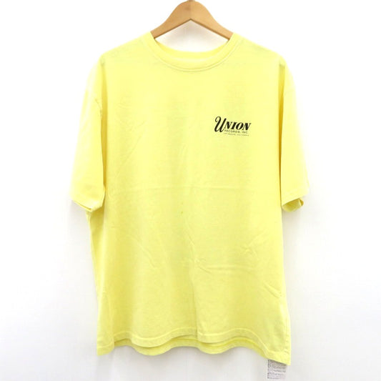 UNION | ユニオン RECORD SHOP TEE 半袖Ｔシャツ 26S1001010703261 イエロー サイズ：L【瀬戸大橋店】