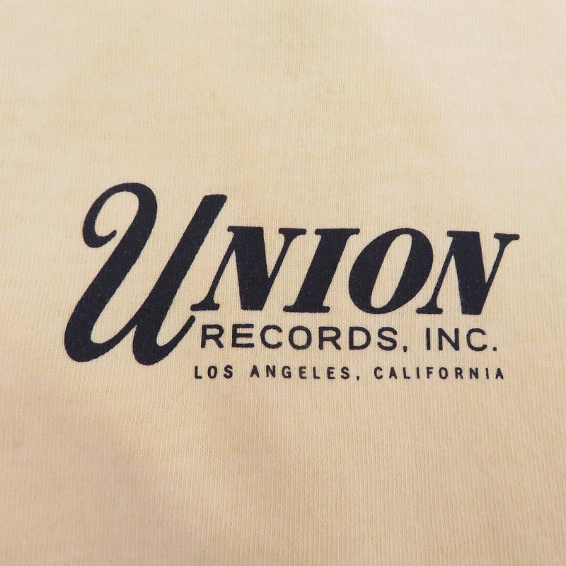 UNION | ユニオン RECORD SHOP TEE 半袖Ｔシャツ 26S1001010703261 イエロー サイズ：L【瀬戸大橋店】