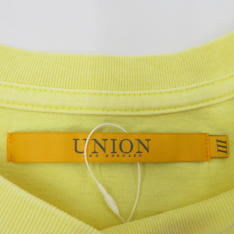 UNION | ユニオン RECORD SHOP TEE 半袖Ｔシャツ 26S1001010703261 イエロー サイズ：L【瀬戸大橋店】