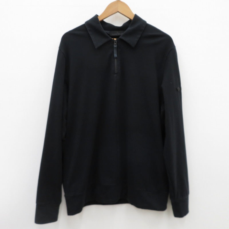 STONE ISLAND | ストーンアイランド Ghost Half Zip Collared Sweat スウェット 7615629F3 ブラック サイズ：L【瀬戸大橋店】