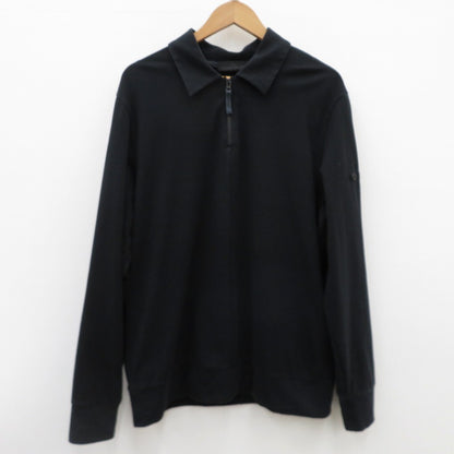 STONE ISLAND | ストーンアイランド Ghost Half Zip Collared Sweat スウェット 7615629F3 ブラック サイズ：L【瀬戸大橋店】