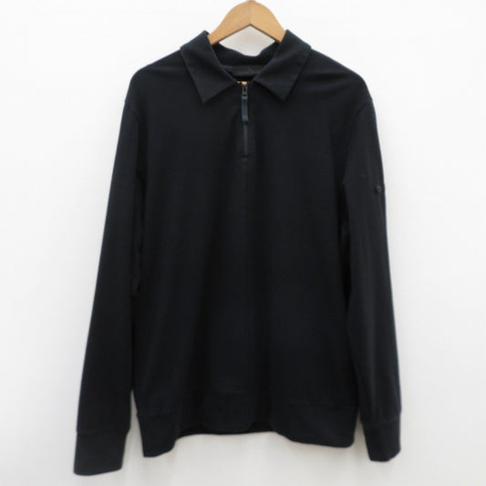 STONE ISLAND | ストーンアイランド Ghost Half Zip Collared Sweat スウェット 7615629F3 ブラック サイズ：L【瀬戸大橋店】