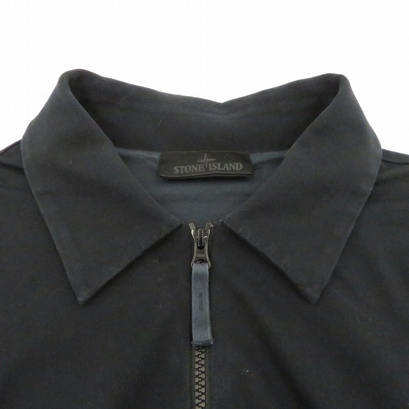 STONE ISLAND | ストーンアイランド Ghost Half Zip Collared Sweat スウェット 7615629F3 ブラック サイズ：L【瀬戸大橋店】