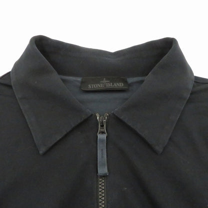 STONE ISLAND | ストーンアイランド Ghost Half Zip Collared Sweat スウェット 7615629F3 ブラック サイズ：L【瀬戸大橋店】