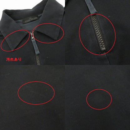 STONE ISLAND | ストーンアイランド Ghost Half Zip Collared Sweat スウェット 7615629F3 ブラック サイズ：L【瀬戸大橋店】
