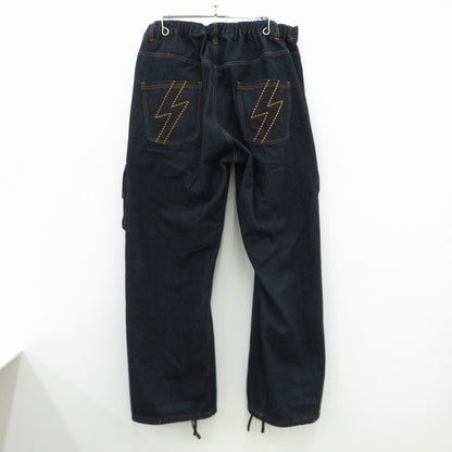 PUNKDRUNKERS | パンクドランカーズ 雷デニムカーゴパンツ デニムパンツ ネイビー サイズ：XL【瀬戸大橋店】
