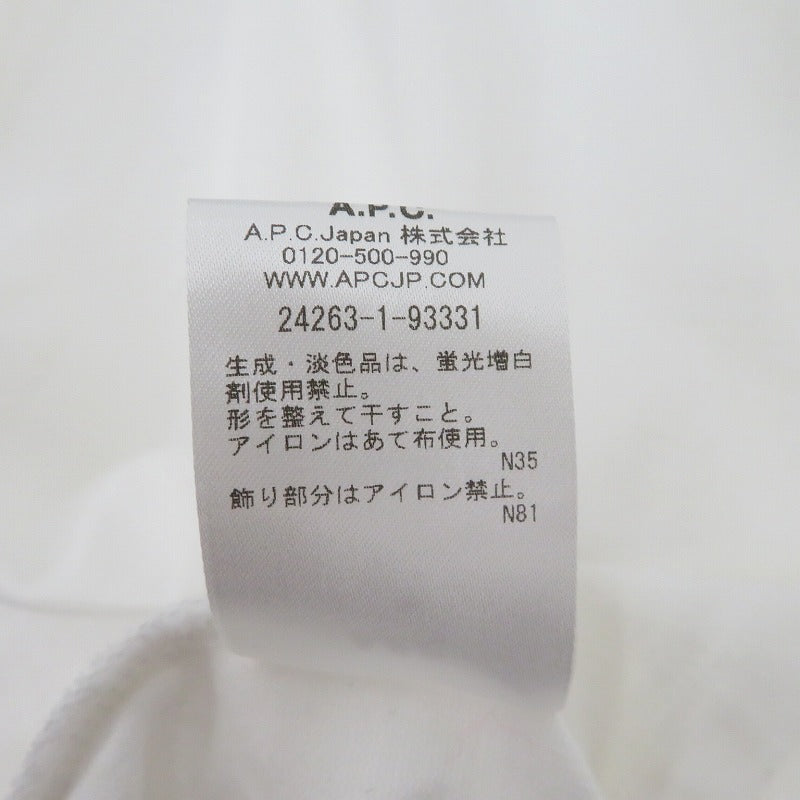 A.P.C | アーペーセー 半袖Ｔシャツ ホワイト サイズ：M【瀬戸大橋店】