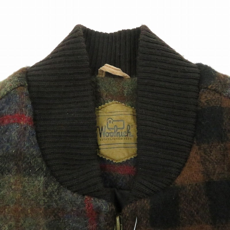 WOOLRICH | ウールリッチ マルチチェックウールブルゾン その他アウター UWG-67 ウールジャケット ネイビー サイズ：L【瀬戸大橋店】