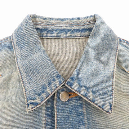 DENIM 3D TRUCKER JACKET デニム ブルー サイズ：1【瀬戸大橋店】