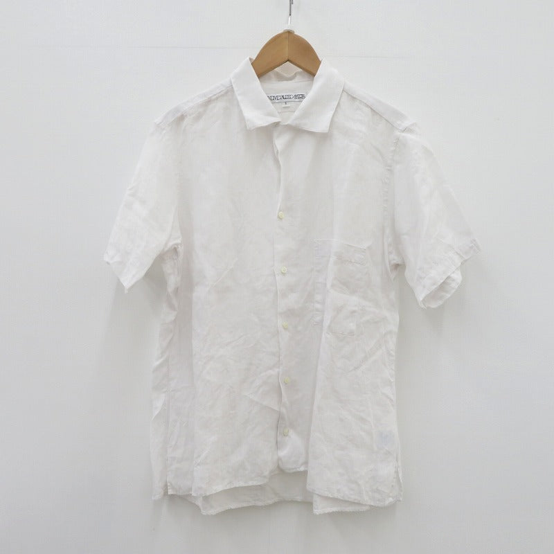 INDIVIDUALIZED SHIRTS | インディビジュアライズドシャツ リネン 半袖シャツ ホワイト サイズ：S【瀬戸大橋店】