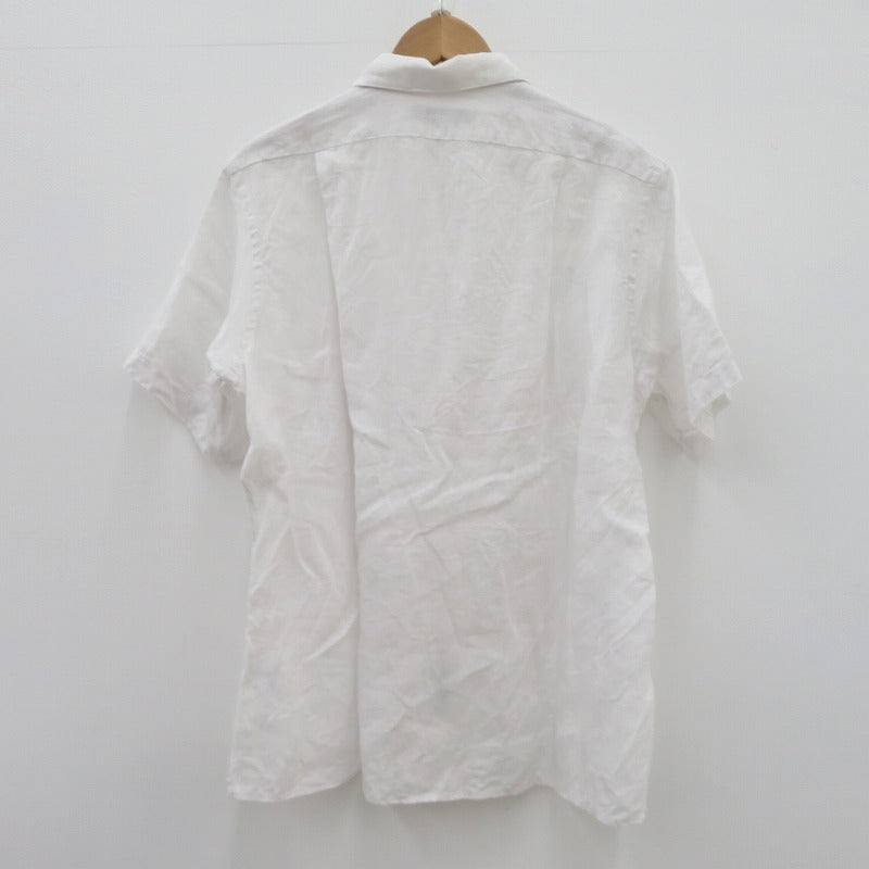 INDIVIDUALIZED SHIRTS | インディビジュアライズドシャツ リネン 半袖シャツ ホワイト サイズ：S【瀬戸大橋店】