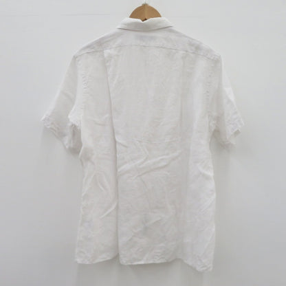 INDIVIDUALIZED SHIRTS | インディビジュアライズドシャツ リネン 半袖シャツ ホワイト サイズ：S【瀬戸大橋店】