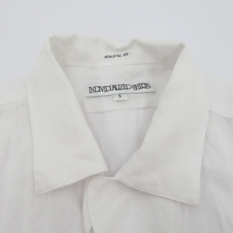 INDIVIDUALIZED SHIRTS | インディビジュアライズドシャツ リネン 半袖シャツ ホワイト サイズ：S【瀬戸大橋店】