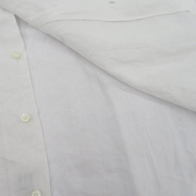 INDIVIDUALIZED SHIRTS | インディビジュアライズドシャツ リネン 半袖シャツ ホワイト サイズ：S【瀬戸大橋店】
