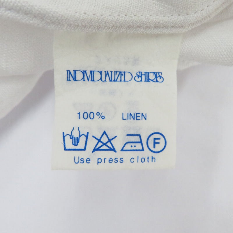 INDIVIDUALIZED SHIRTS | インディビジュアライズドシャツ リネン 半袖シャツ ホワイト サイズ：S【瀬戸大橋店】