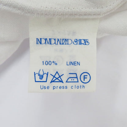 INDIVIDUALIZED SHIRTS | インディビジュアライズドシャツ リネン 半袖シャツ ホワイト サイズ：S【瀬戸大橋店】