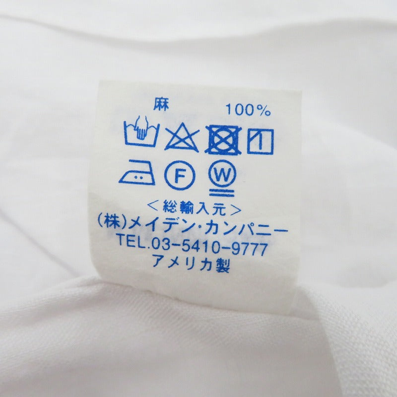 INDIVIDUALIZED SHIRTS | インディビジュアライズドシャツ リネン 半袖シャツ ホワイト サイズ：S【瀬戸大橋店】