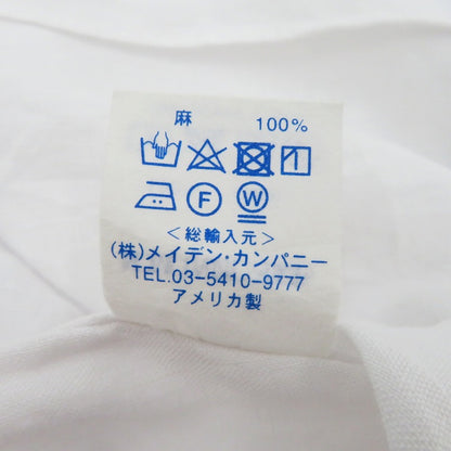 INDIVIDUALIZED SHIRTS | インディビジュアライズドシャツ リネン 半袖シャツ ホワイト サイズ：S【瀬戸大橋店】