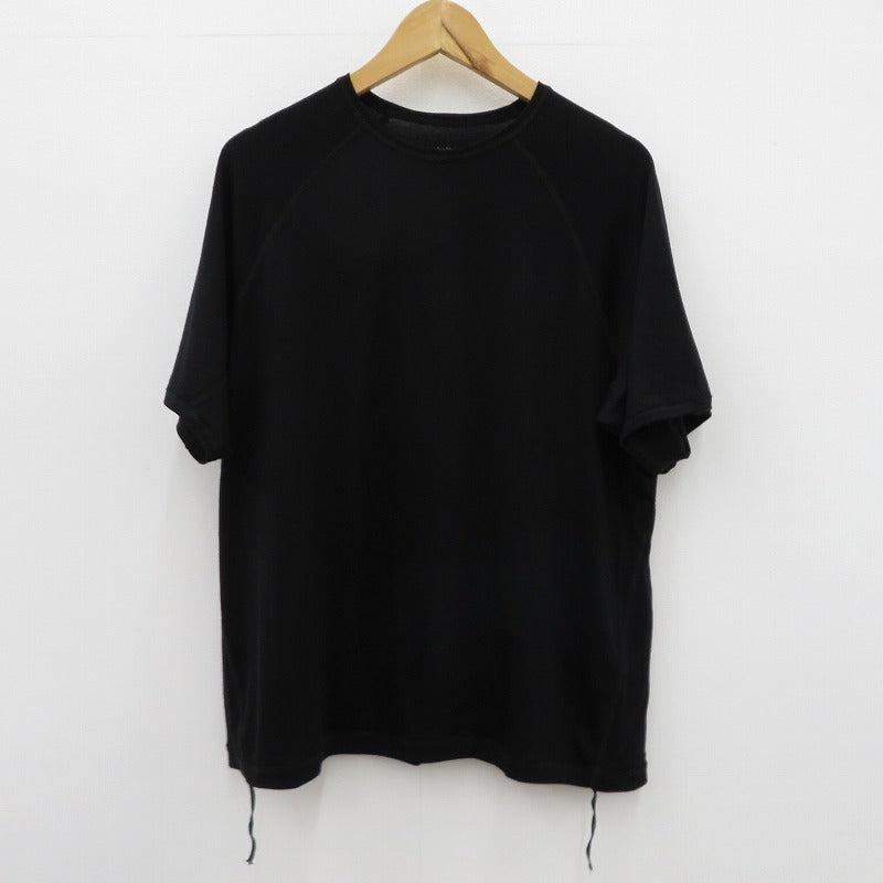Wool Short Sleeve T-Shirt 半袖Ｔシャツ holk ブラック サイズ：1【瀬戸大橋店】